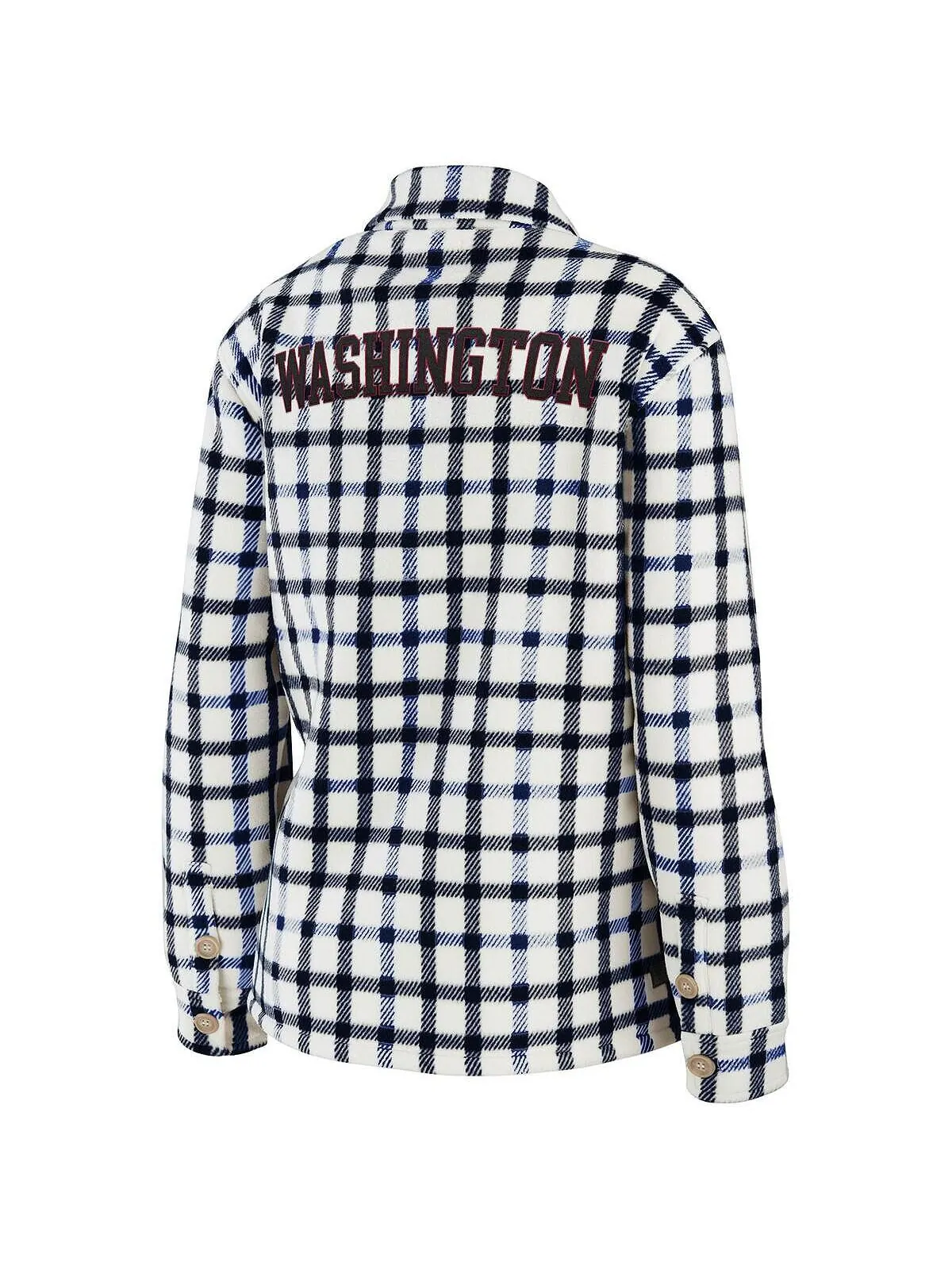 Женская овсяная куртка-рубашка на пуговицах в клетку Washington Capitals WEAR by Erin Andrews — изображение 4 из 4, овсяный