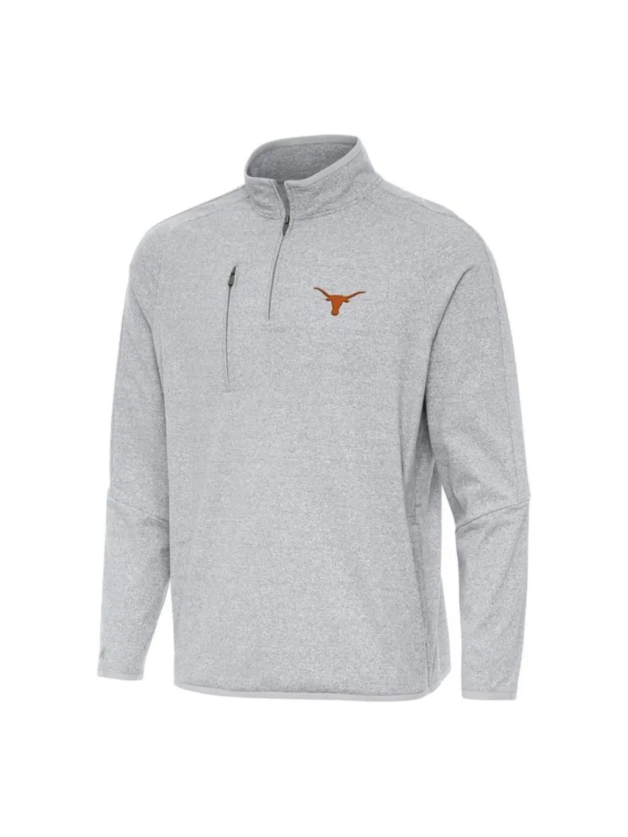 Толстовка с четверть-молнией Texas Longhorns Antigua