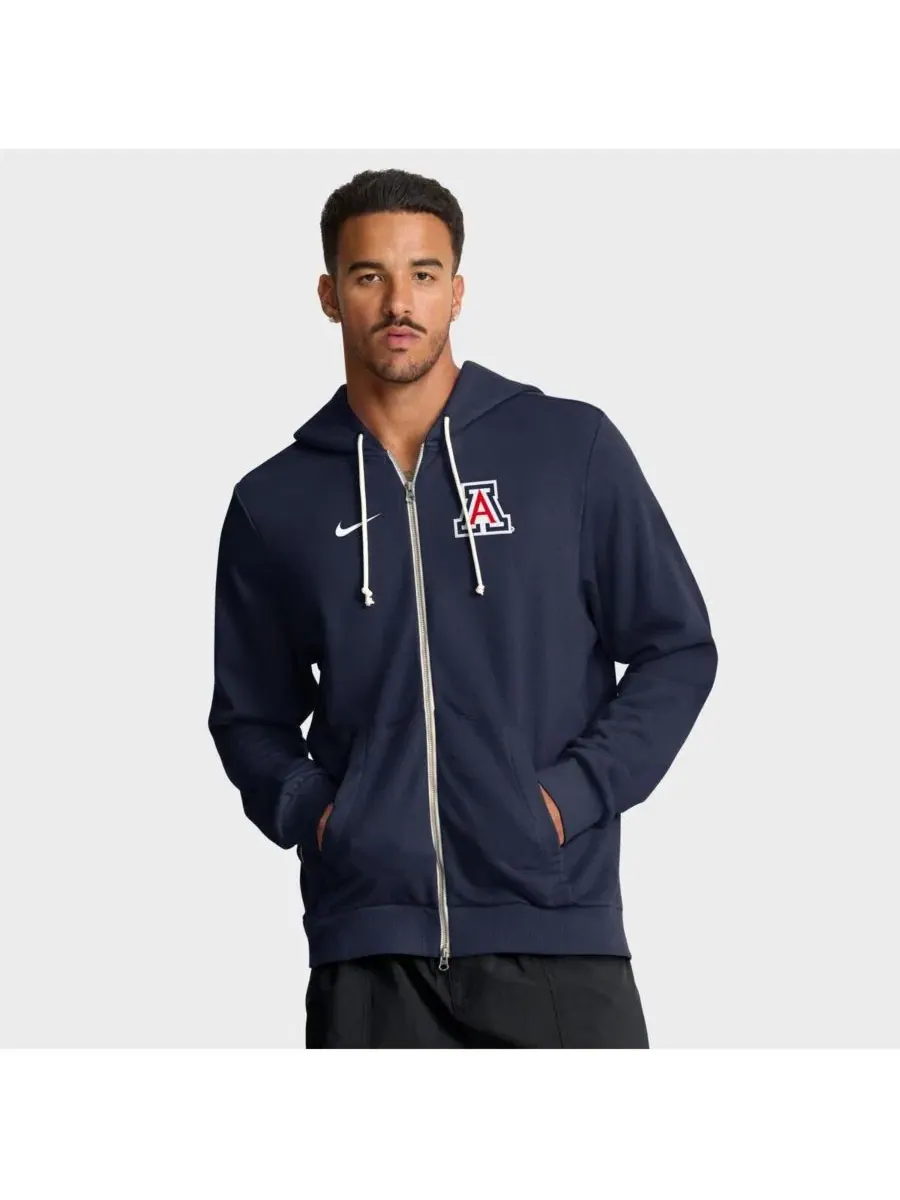 Толстовка Nike с капюшоном и полной застежкой-молнией Arizona Wildcats 2025 Sideline Performance