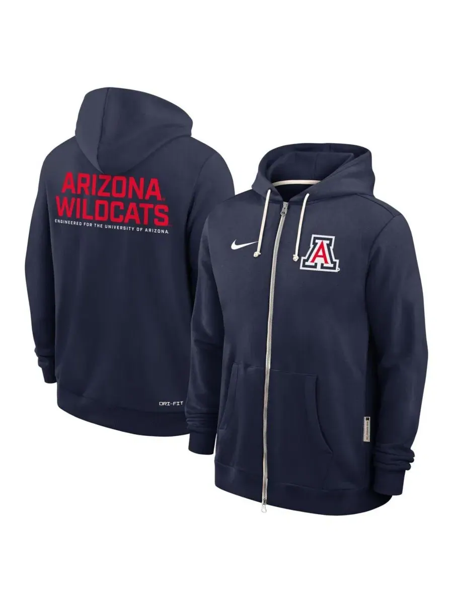 Толстовка Nike с капюшоном и полной застежкой-молнией Arizona Wildcats 2025 Sideline Performance — изображение 4 из 5
