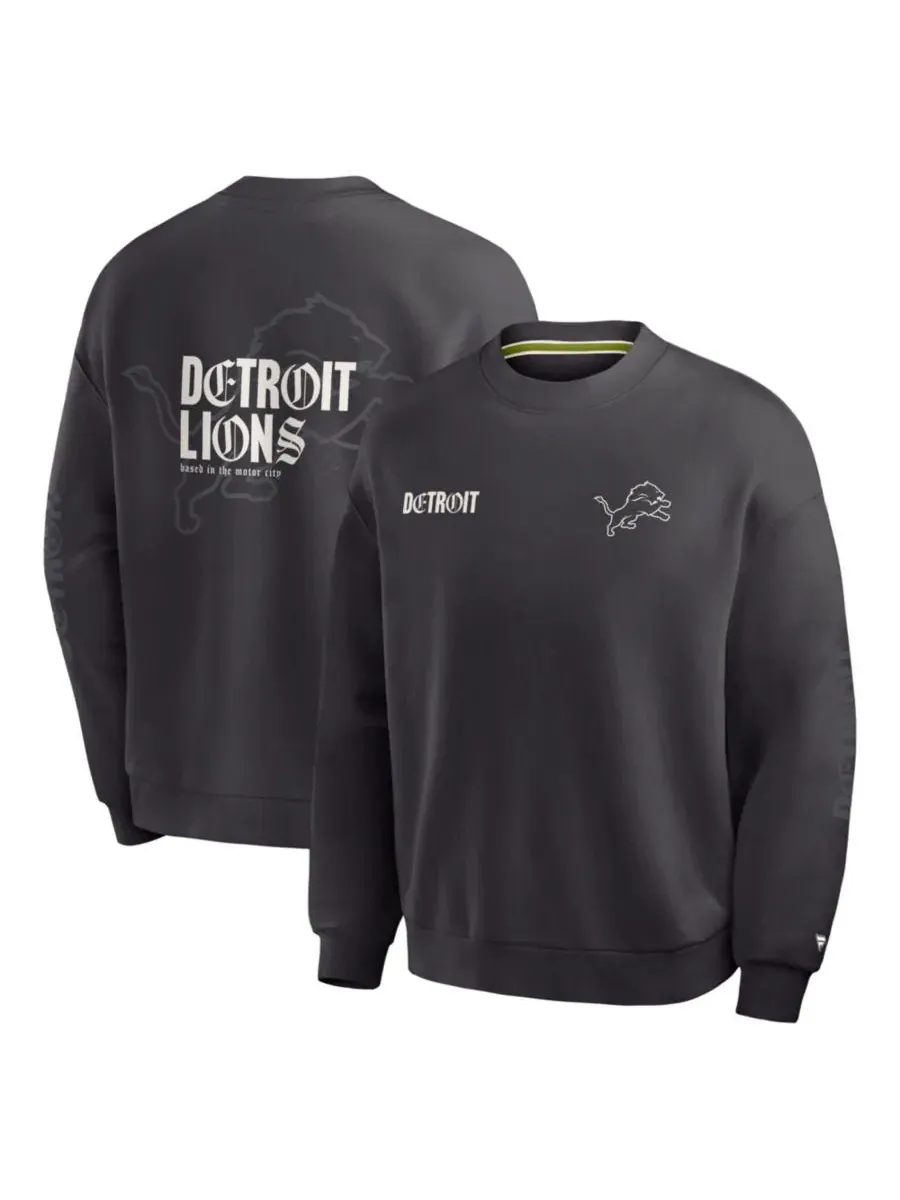 Свитшот оверсайз с принтом Detroit Lions Oversized Type Play Multi Fanatics
