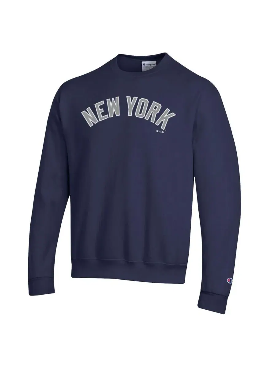 Свитшот мужской с принтом New York Yankees Powerblend Wordmark Champion — изображение 3 из 3, темно-синий
