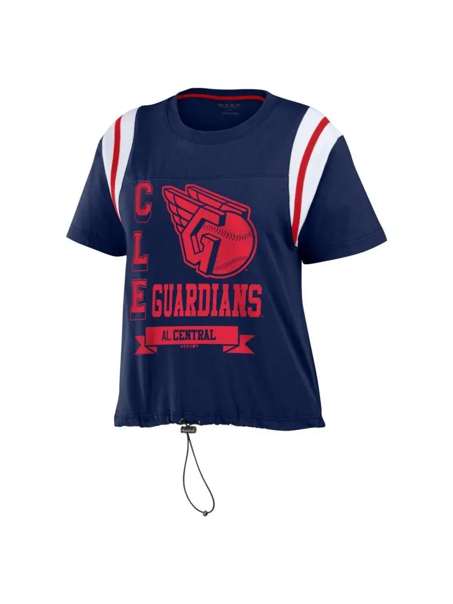 Футболка женская с принтом Cleveland Guardians WEAR by Erin Andrews — изображение 2 из 3, темно-синий