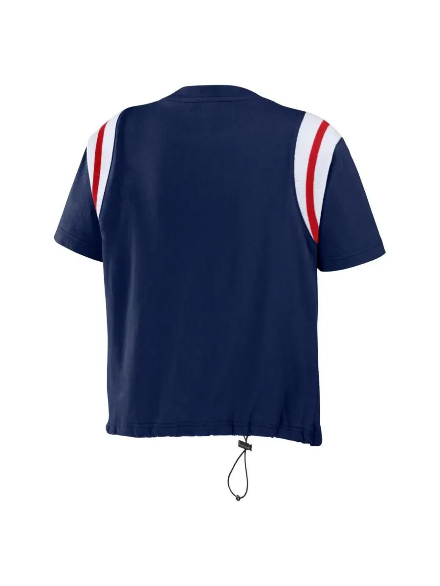 Футболка женская с принтом Cleveland Guardians WEAR by Erin Andrews — изображение 3 из 3, темно-синий