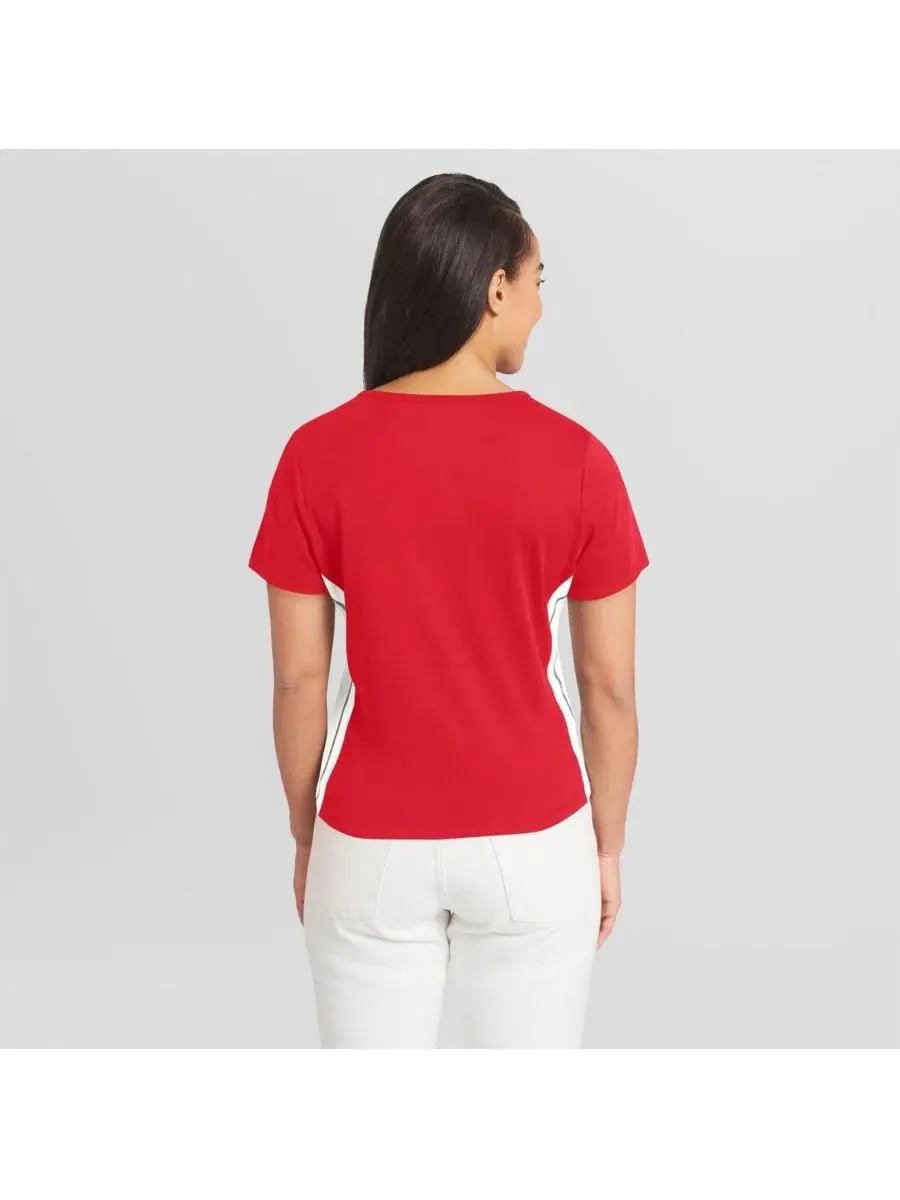 Женская футболка-кроп с вырезом и принтом Philadelphia Phillies WEAR by Erin Andrews — изображение 4 из 4, красный красный