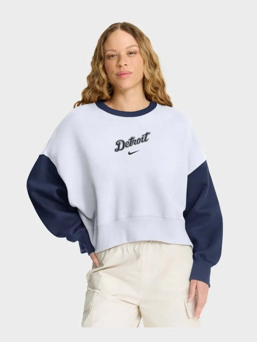 Свитшот оверсайз с флисом Detroit Tigers Nike