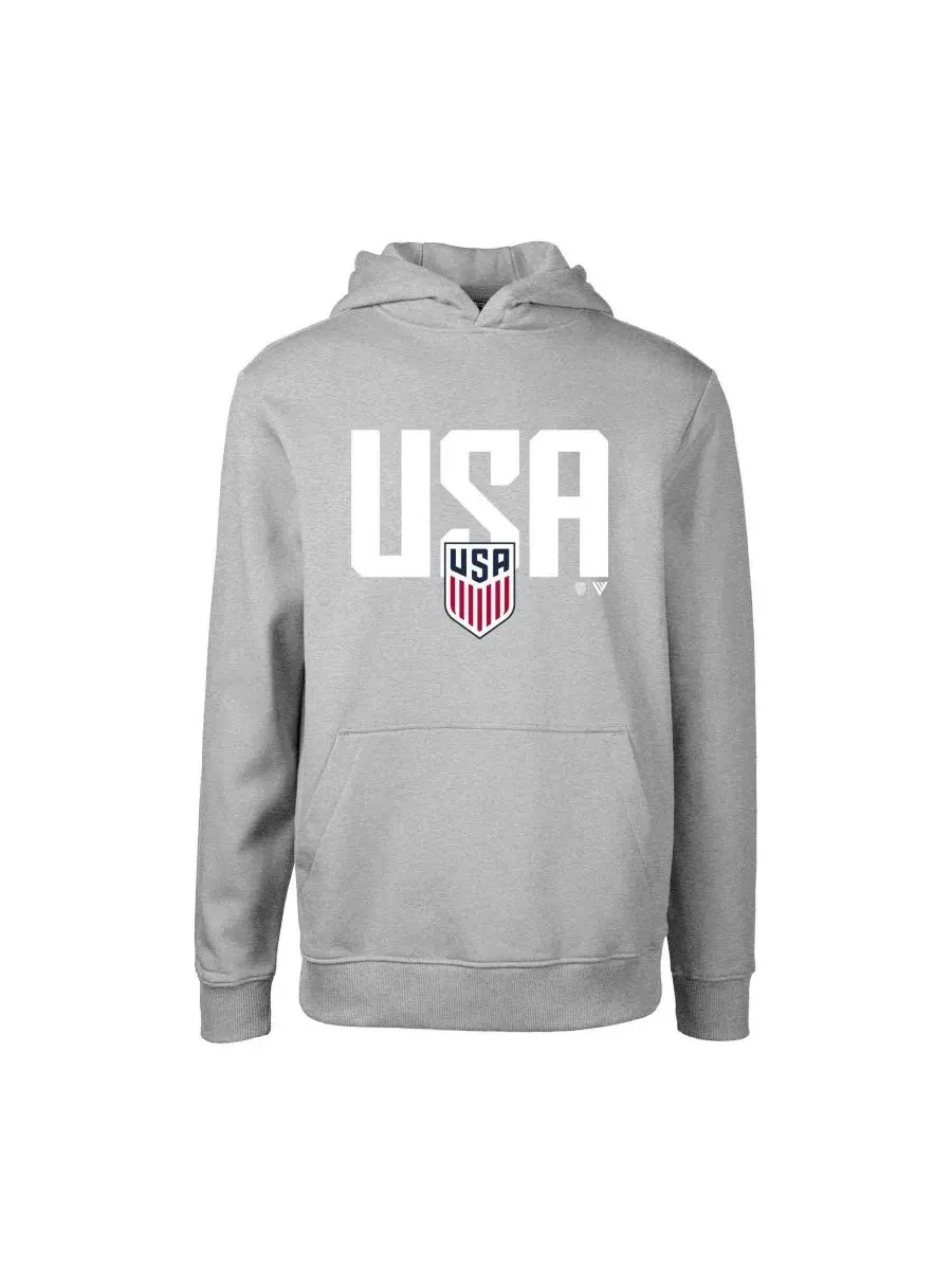 Худи с принтом USMNT Podium Mascot LevelWear — изображение 2 из 3, серый
