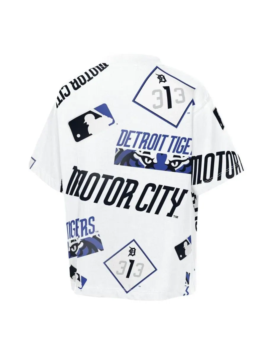 Футболка с принтом Detroit Tigers Circus Catch Outerstuff — изображение 3 из 3, белый