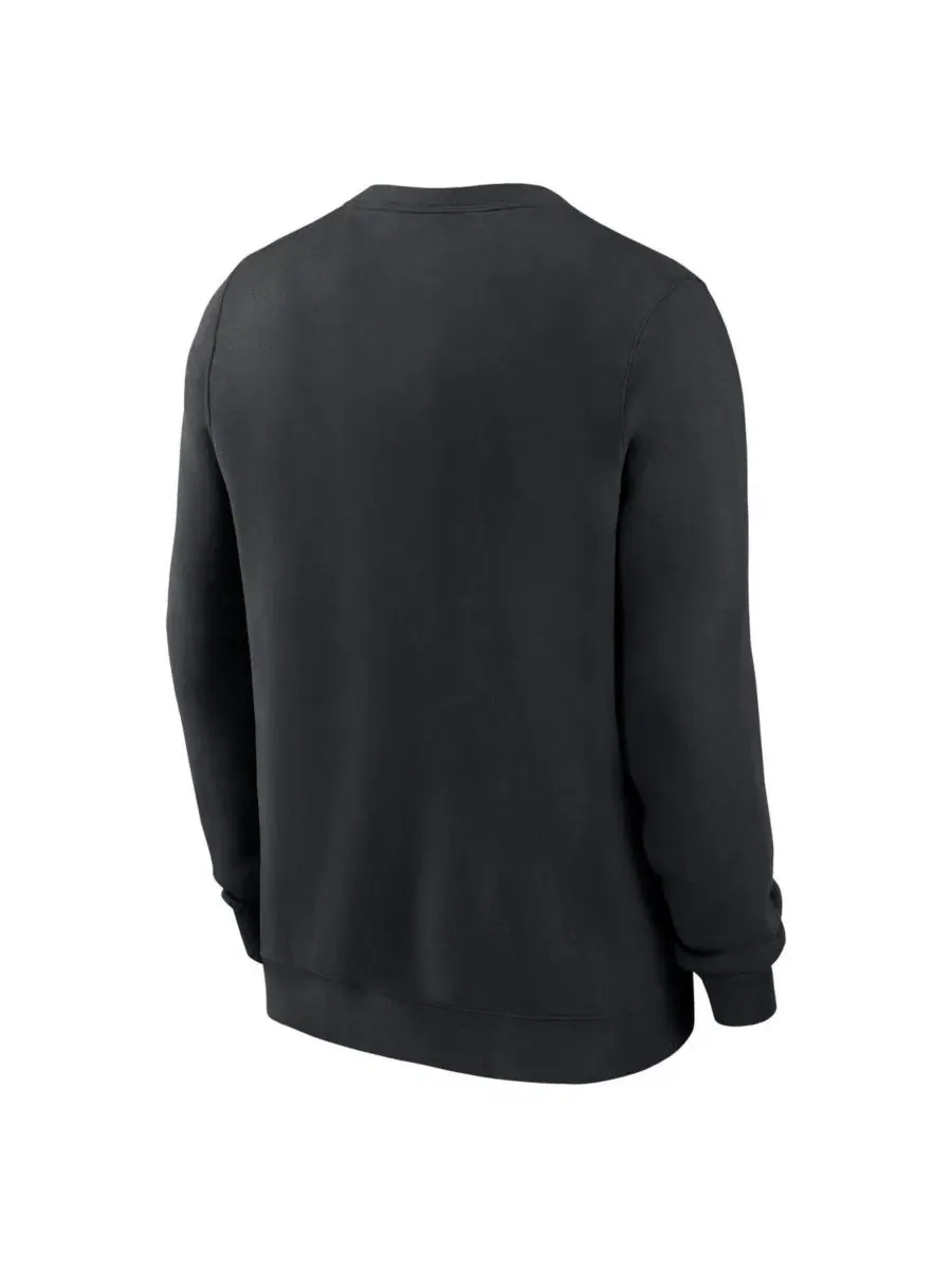 Толстовка без капюшона с начесом Detroit Lions Primetime Club Fleece Nike — изображение 3 из 3, черный