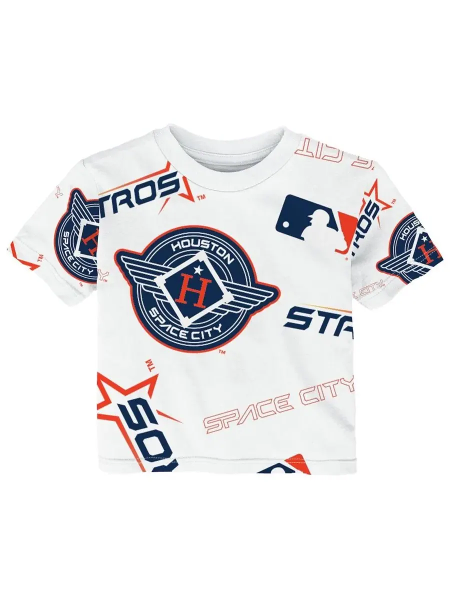 Детская футболка с принтом Houston Astros Outerstuff — изображение 3 из 3, белый