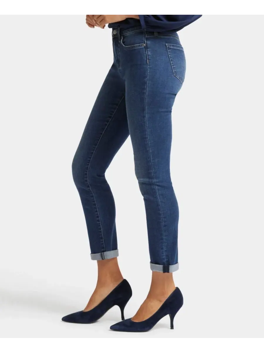 Джинсы зауженные скинни с заниженной талией Sheri Slim Ankle NYDJ, Wellspring — изображение 4 из 6