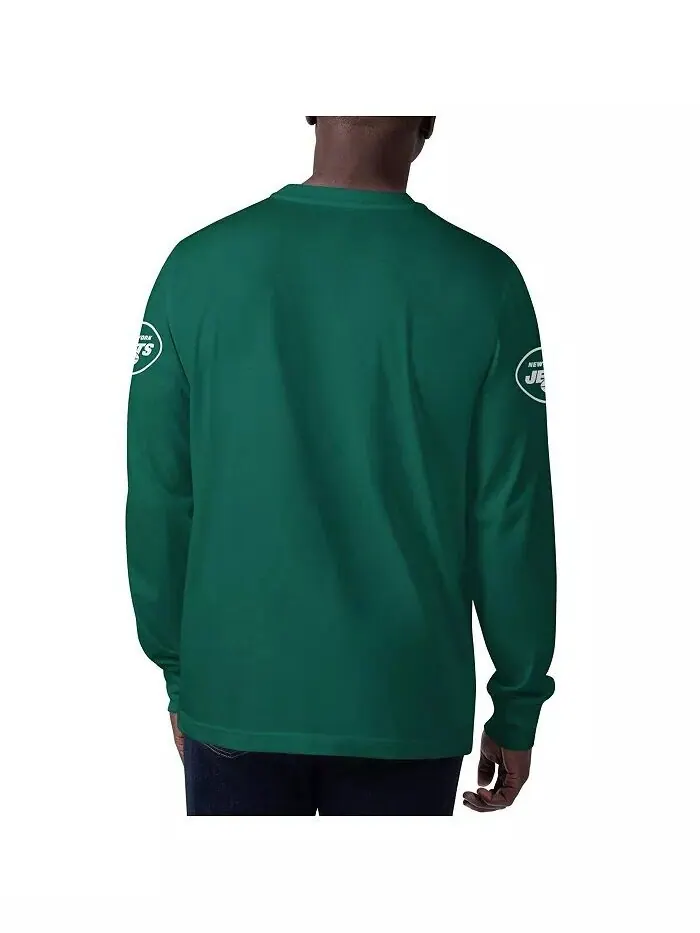 Мужская зеленая футболка New York Jets Clutch Hit с длинным рукавом Starter — изображение 2 из 2