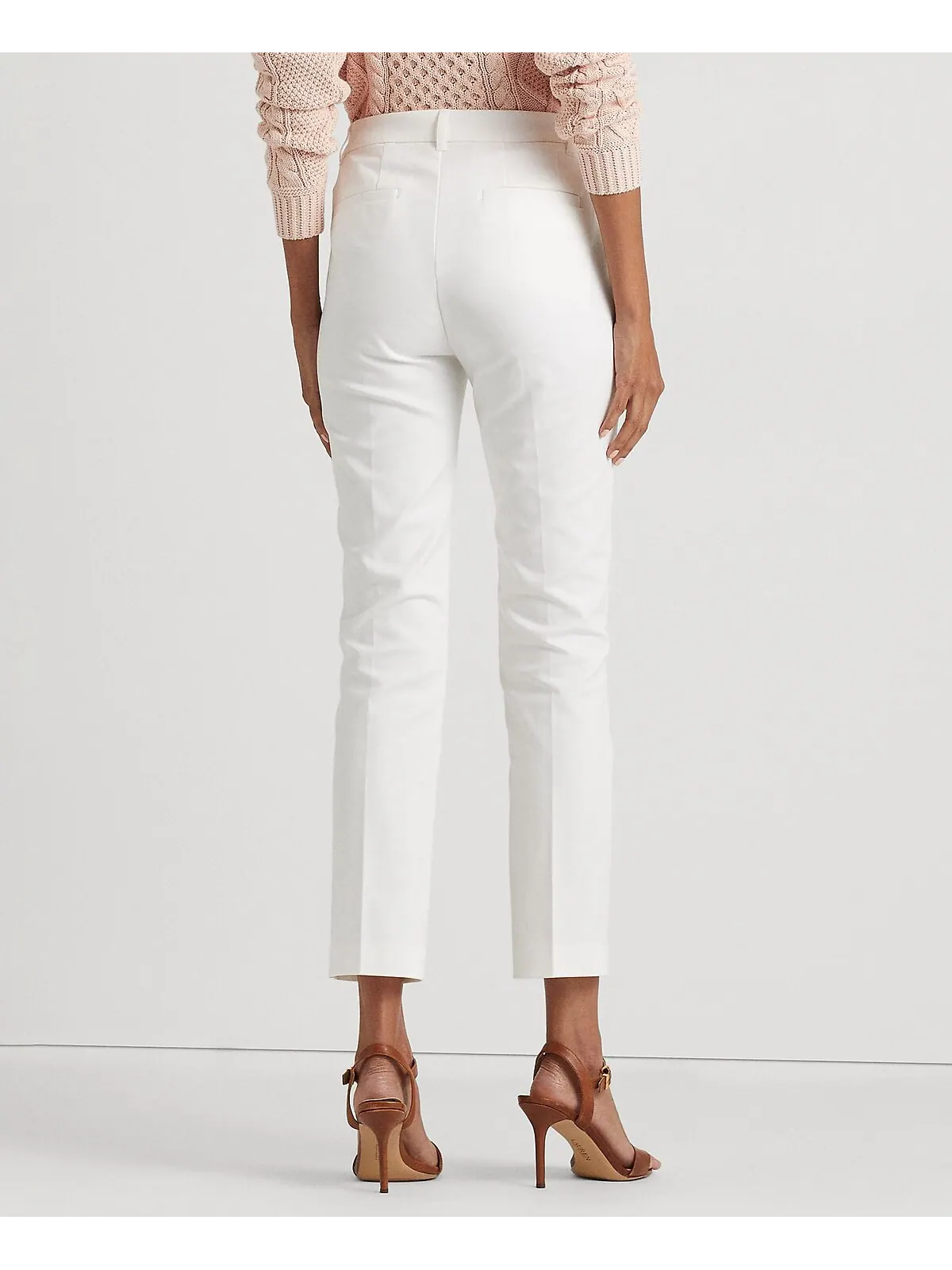 Двусторонние брюки из эластичного хлопка, стандартные и миниатюрные Lauren Ralph Lauren — изображение 2 из 4, белый