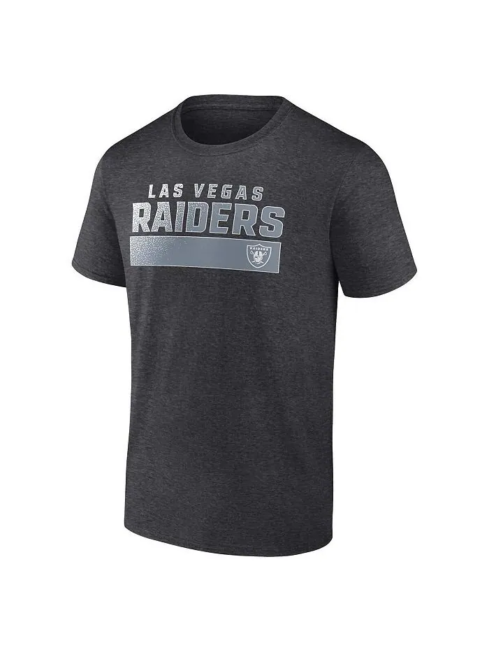 Мужская темно-угольная футболка с логотипом Las Vegas Raiders Fanatics — изображение 3 из 3, темно-серый