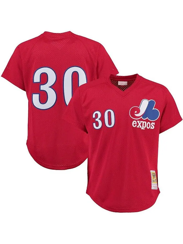 Мужская тренировочная майка Tim Raines Montreal Expos - красная Mitchell & Ness