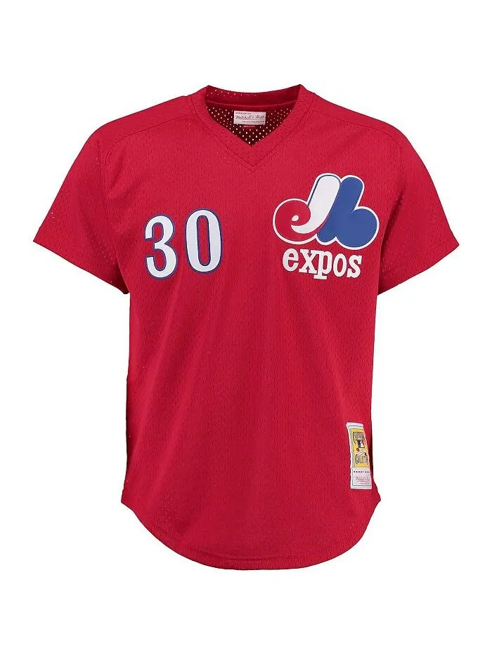 Мужская тренировочная майка Tim Raines Montreal Expos - красная Mitchell & Ness — изображение 3 из 5, красный