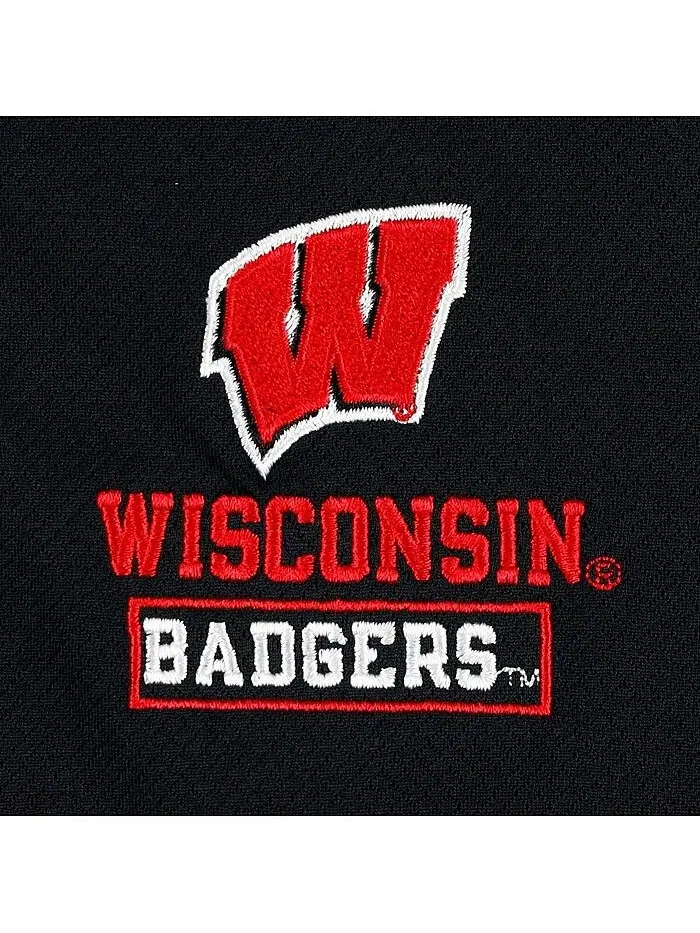 Мужская черная текстурированная куртка с молнией четверти Wisconsin Badgers Champion — изображение 4 из 4, черный