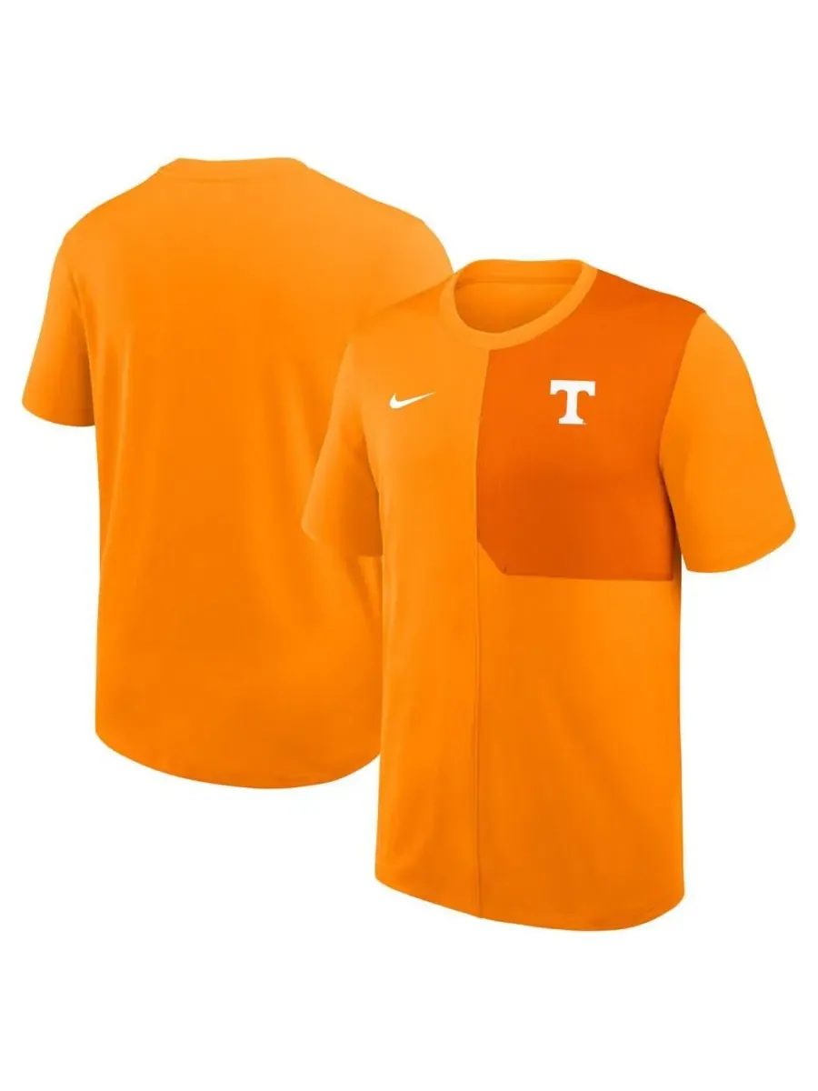 Nike Мужская оранжевая футболка Tennessee Volunteers 2025 Sideline UV Performance Coach T-Shirt