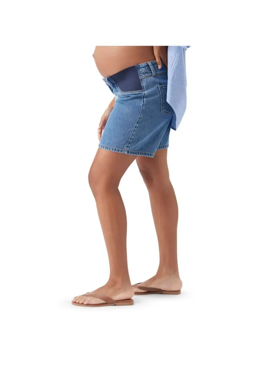 Джинсовые шорты Maternity Ripe Dion Denim Short Classic Wash Ripe Maternity, classic wash — изображение 2 из 8
