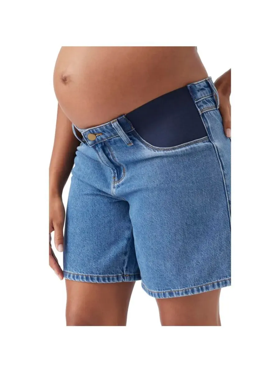 Джинсовые шорты Maternity Ripe Dion Denim Short Classic Wash Ripe Maternity, classic wash — изображение 4 из 8