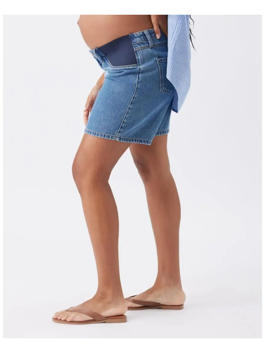 Джинсовые шорты Maternity Ripe Dion Denim Short Classic Wash Ripe Maternity, classic wash — изображение 5 из 8