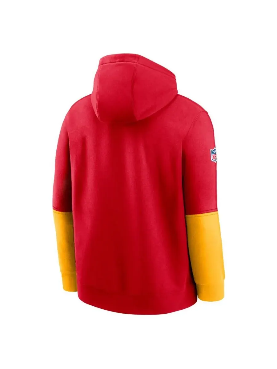 Nike Мужская красная толстовка с капюшоном Kansas City Chiefs 2024 Sideline Club — изображение 2 из 3, красный