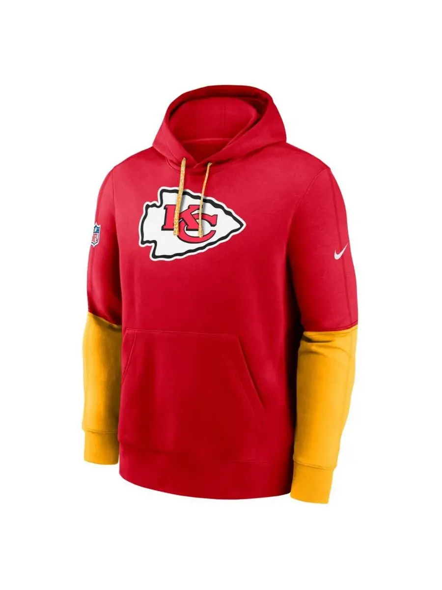 Nike Мужская красная толстовка с капюшоном Kansas City Chiefs 2024 Sideline Club — изображение 3 из 3, красный