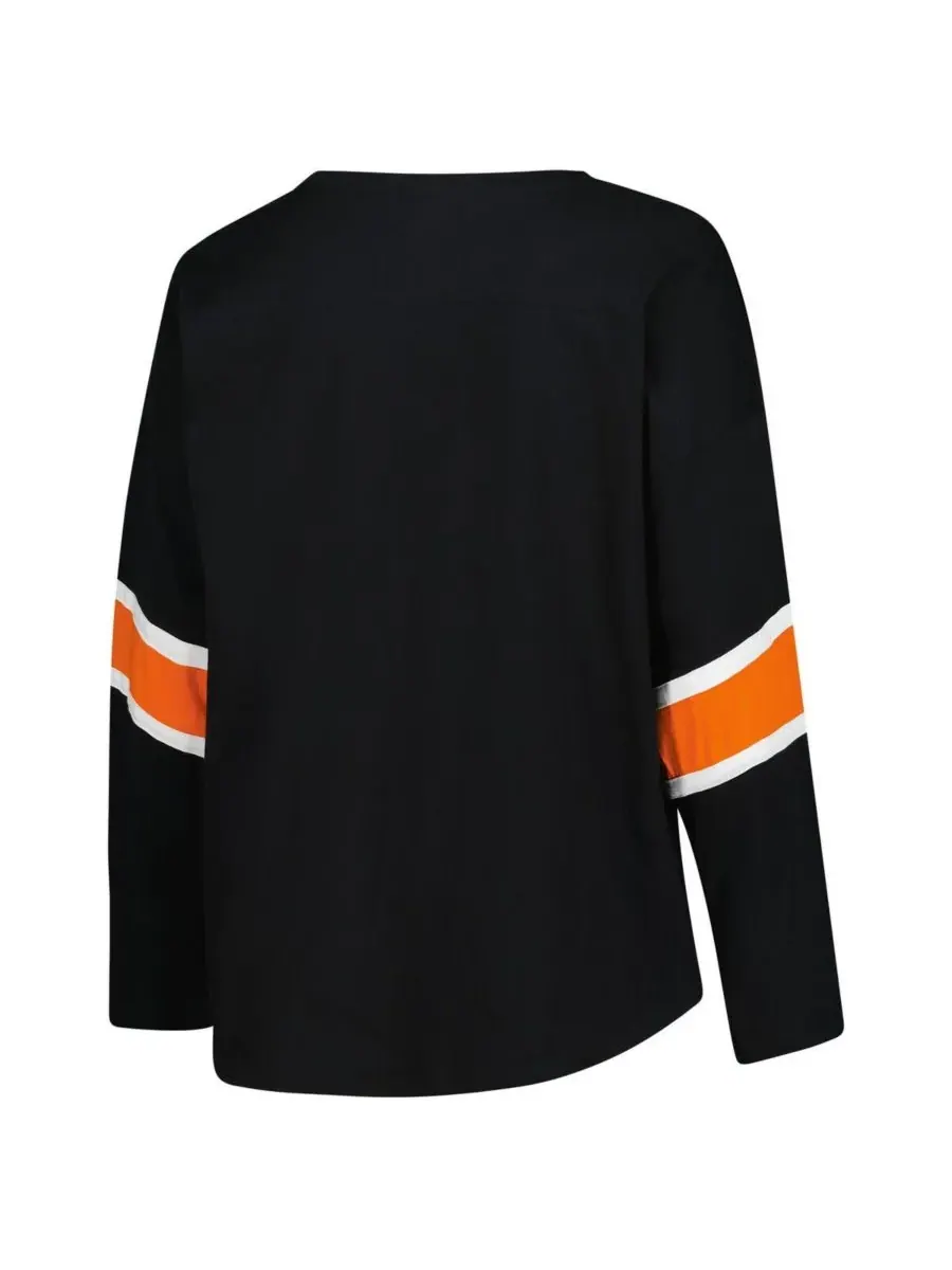 Fanatics Женская черная футболка больших размеров Cincinnati Bengals Redzone с рукавами 3/4 и — изображение 2 из 3, черный
