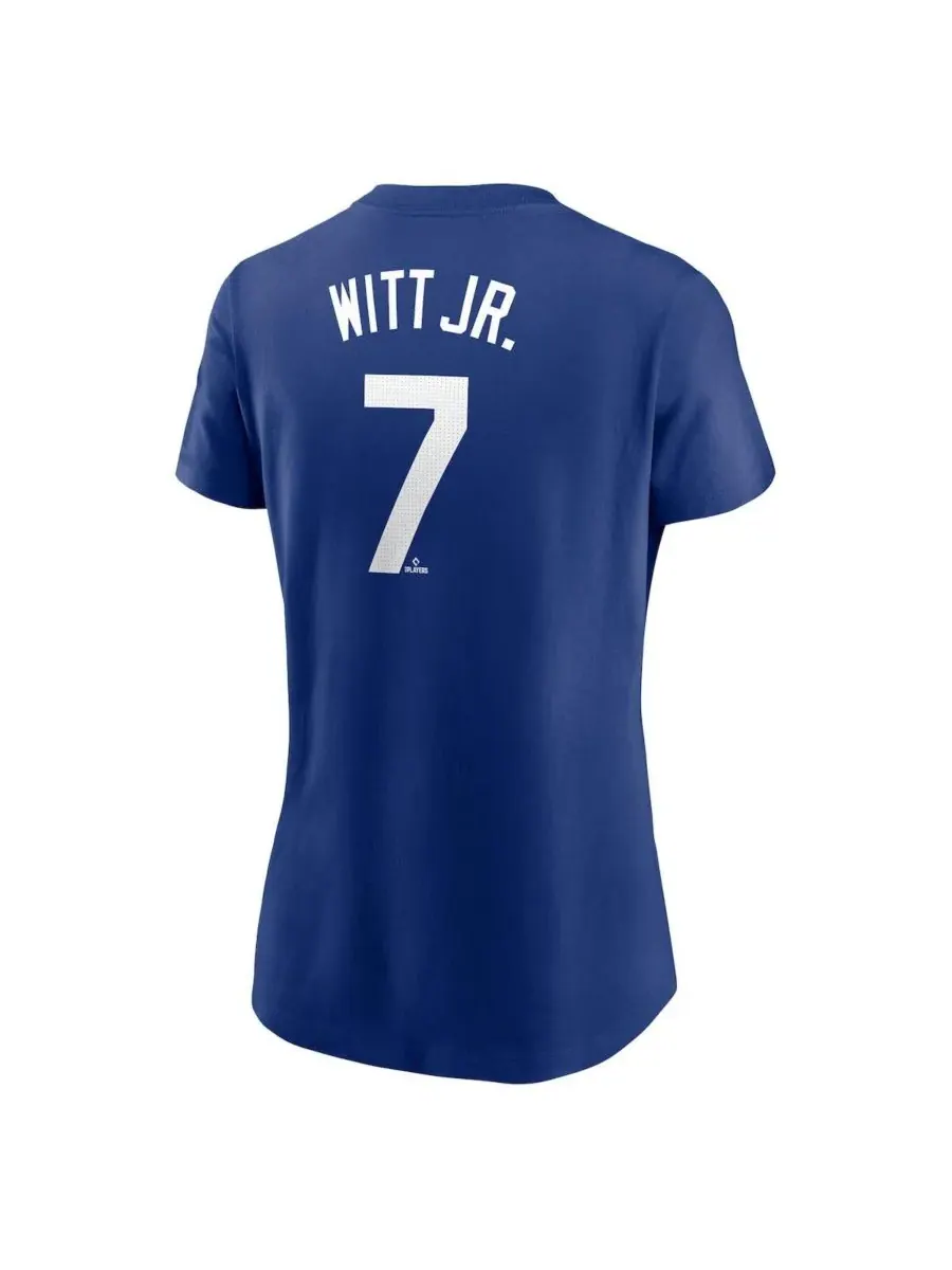 Женская футболка Bobby Witt Jr. Royal Kansas City Royals с фьюзом и номером игрока Nike — изображение 3 из 3, королевский