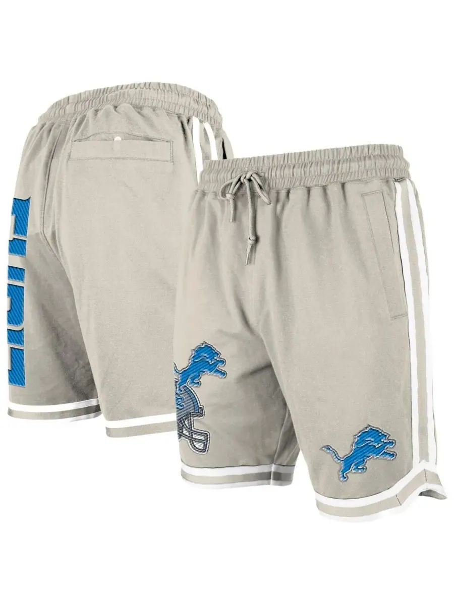 New Era Мужские светло-бежевые шорты Detroit Lions Stone с многослойной нашивкой
