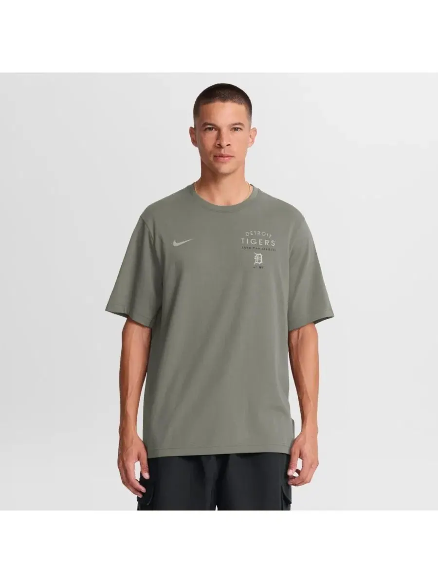 Мужская оливковая футболка Detroit Tigers Dri-FIT Primary Nike