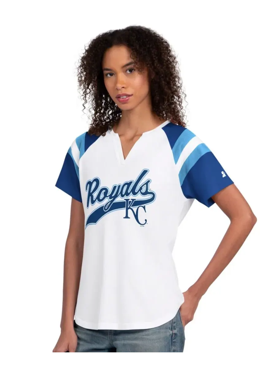 Футболка-реглан с вырезом капля для болельниц Kansas City Royals Starter