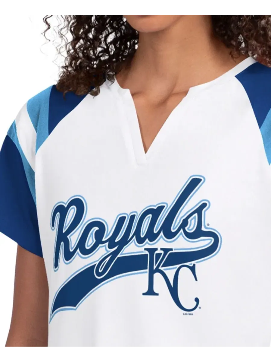 Футболка-реглан с вырезом капля для болельниц Kansas City Royals Starter — изображение 2 из 3, белый