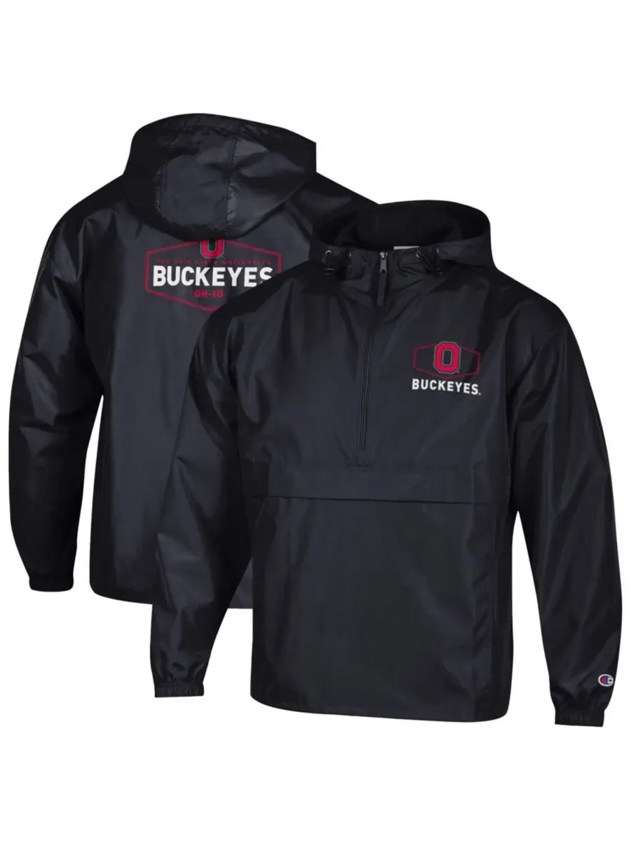 Куртка-полузип Champion Ohio State Buckeyes Delay Packable