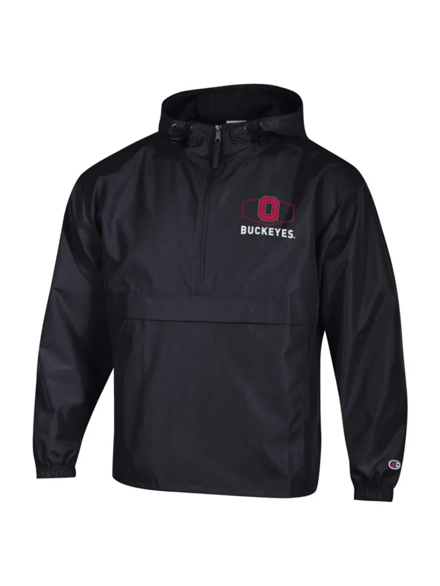 Куртка-полузип Champion Ohio State Buckeyes Delay Packable — изображение 3 из 3, черный