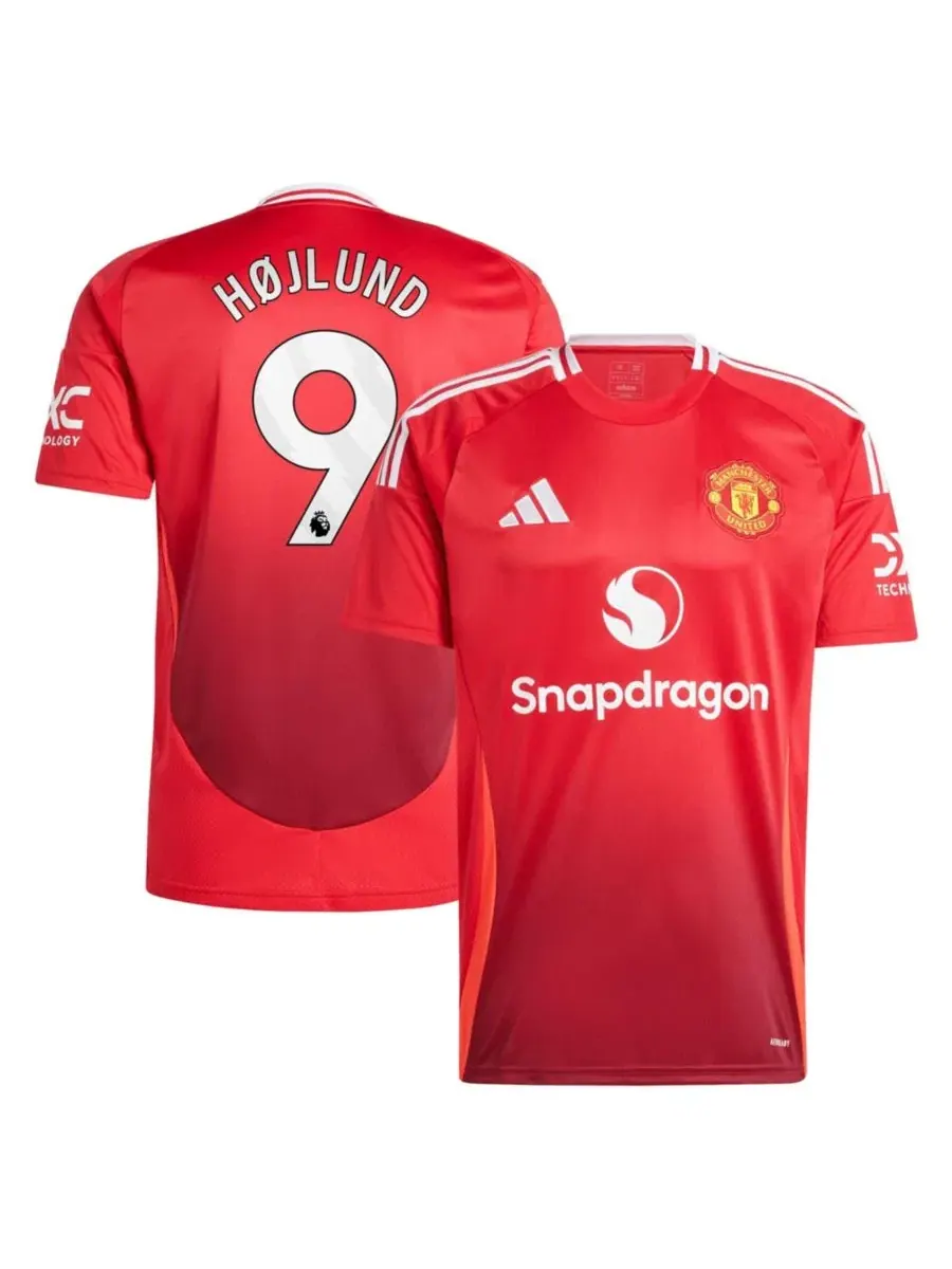 Футболка с коротким рукавом Rasmus Højlund 2024/25 Home Replica Player Jersey adidas