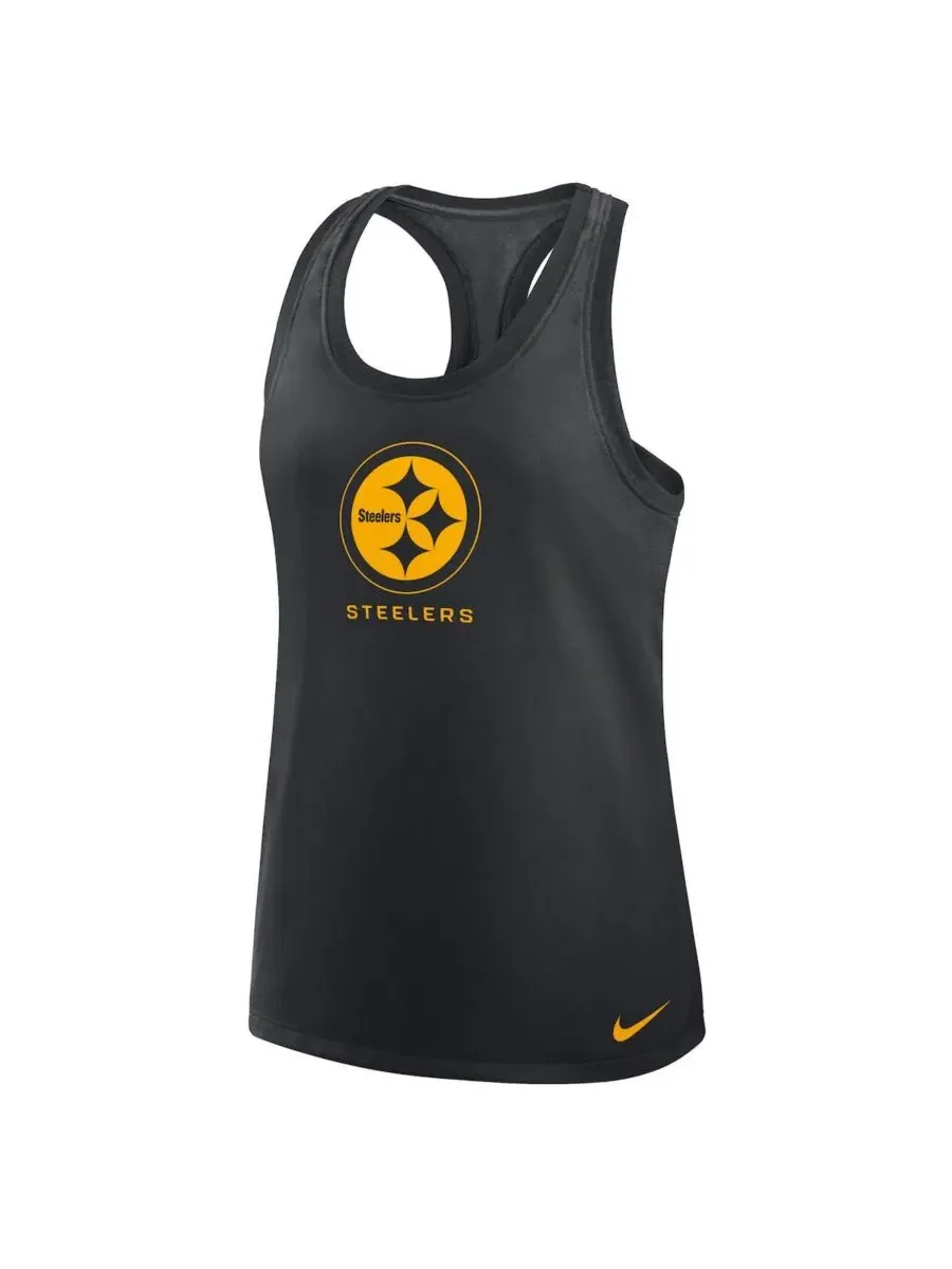 Топ без рукавов с scoop neck и racerback, модель Hurry Up Tri-Blend Dri-FIT Nike — изображение 2 из 5, черный