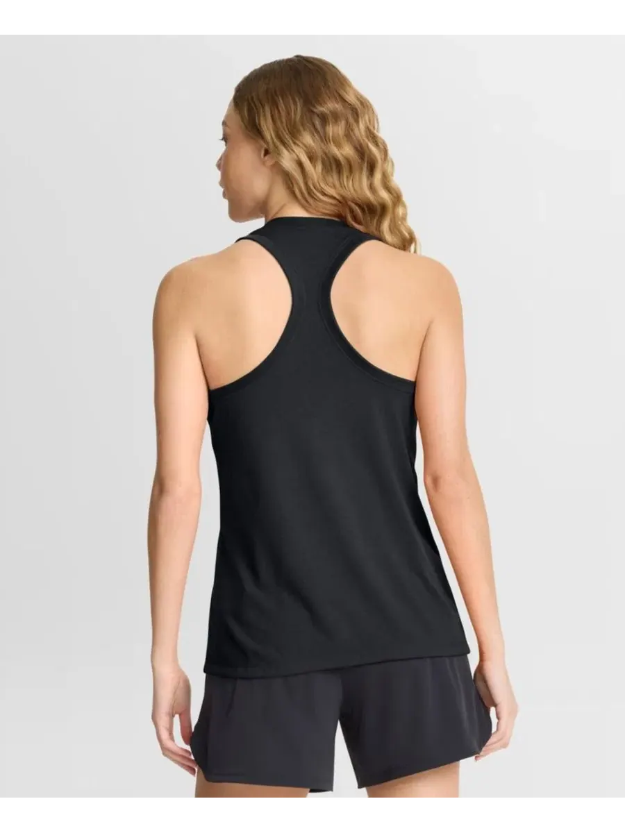 Топ без рукавов с scoop neck и racerback, модель Hurry Up Tri-Blend Dri-FIT Nike — изображение 4 из 5, черный