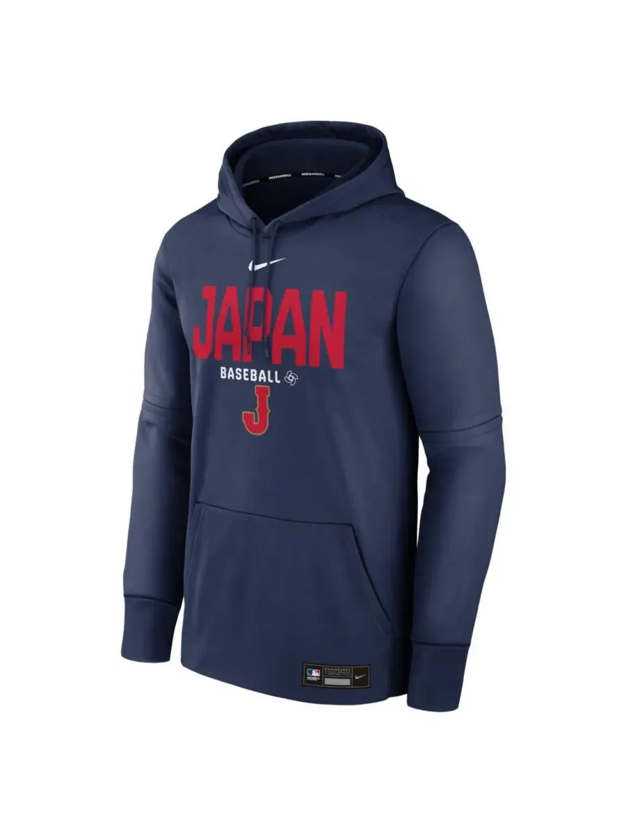 Худи Nike Therma с принтом Japan Baseball 2026 World Baseball Classic Nike — изображение 2 из 3, темно-синий