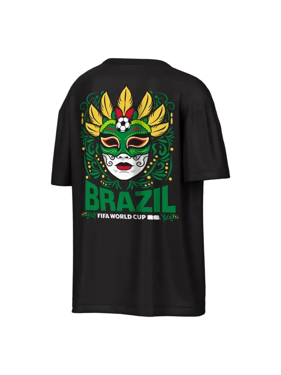Футболка оверсайз с принтом Brazil FIFA World Cup 2026 Rally Outerstuff — изображение 3 из 3, черный