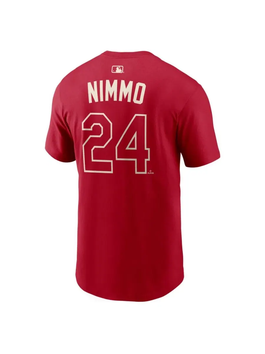 Футболка с длинным рукавом Brandon Nimmo 2026 City Connect Nike — изображение 2 из 3, красный