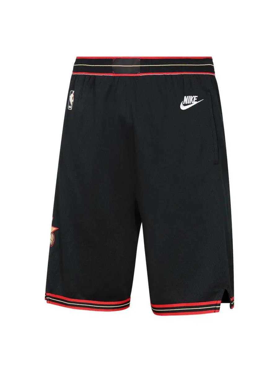Шорты с принтом Philadelphia 76ers, Dri-FIT Nike — изображение 2 из 4, черный