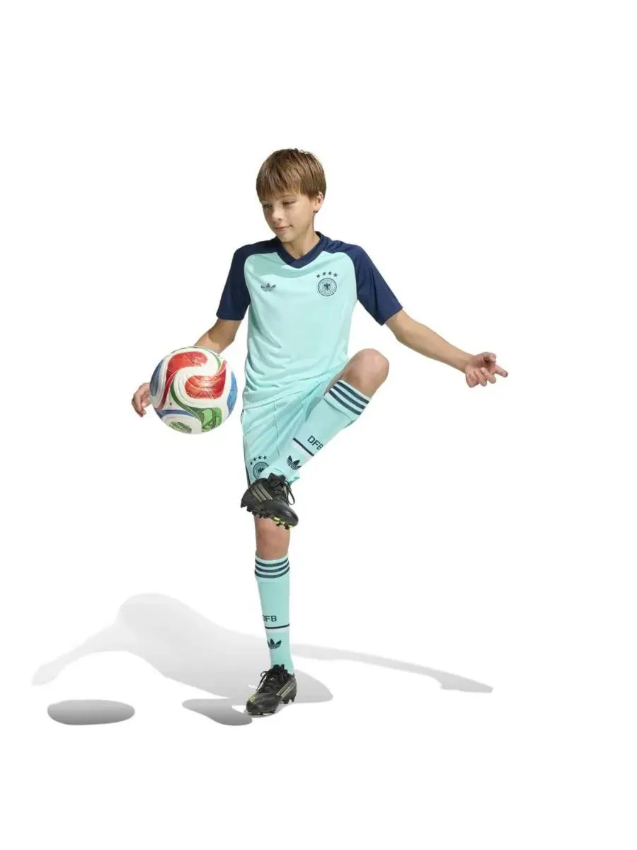 Футболка с длинным рукавом Germany National Team 2026 Pre-Match adidas — изображение 3 из 10, бирюзовый