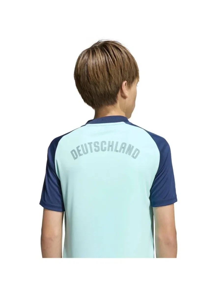 Футболка с длинным рукавом Germany National Team 2026 Pre-Match adidas — изображение 5 из 10, бирюзовый