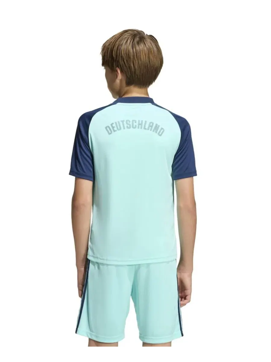 Футболка с длинным рукавом Germany National Team 2026 Pre-Match adidas — изображение 6 из 10, бирюзовый
