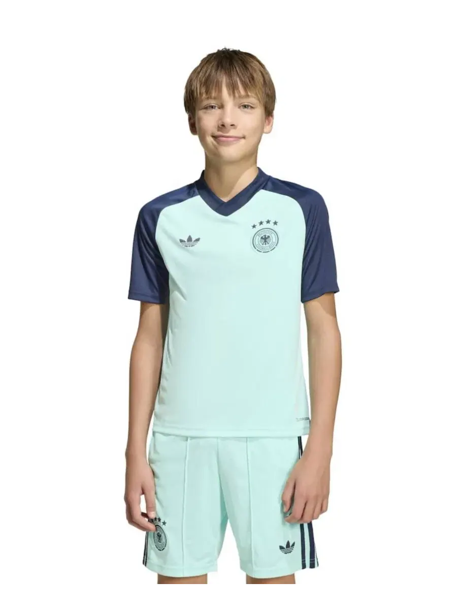 Футболка с длинным рукавом Germany National Team 2026 Pre-Match adidas — изображение 10 из 10, бирюзовый