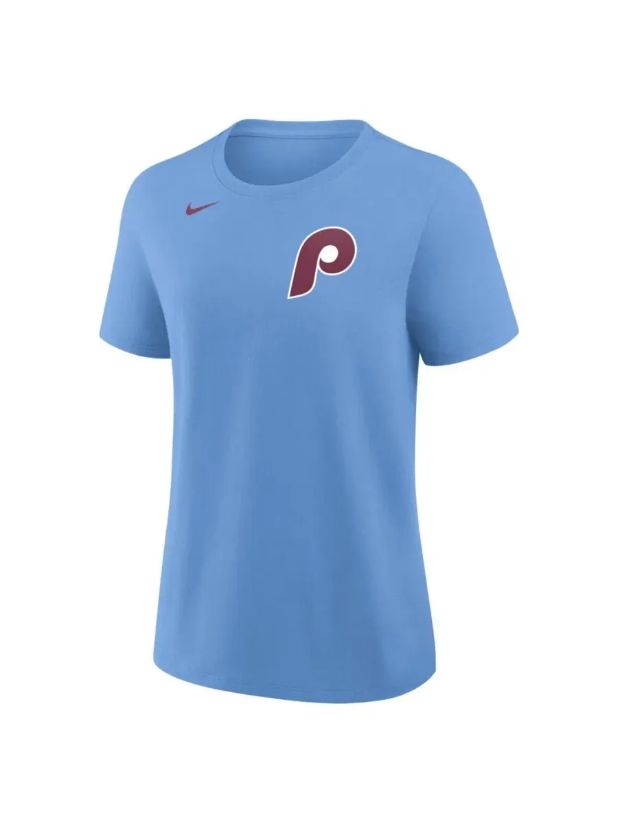 Футболка с принтом Bryce Harper Light Blue Philadelphia Phillies Name & Number Nike — изображение 2 из 3, светлый синий