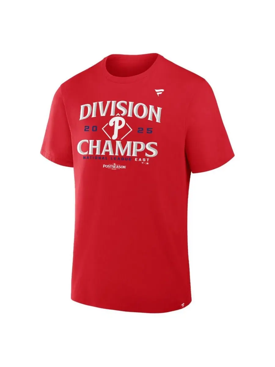 Футболка с принтом 2025 NL East Division Champions Locker Room Fanatics — изображение 2 из 3, красный