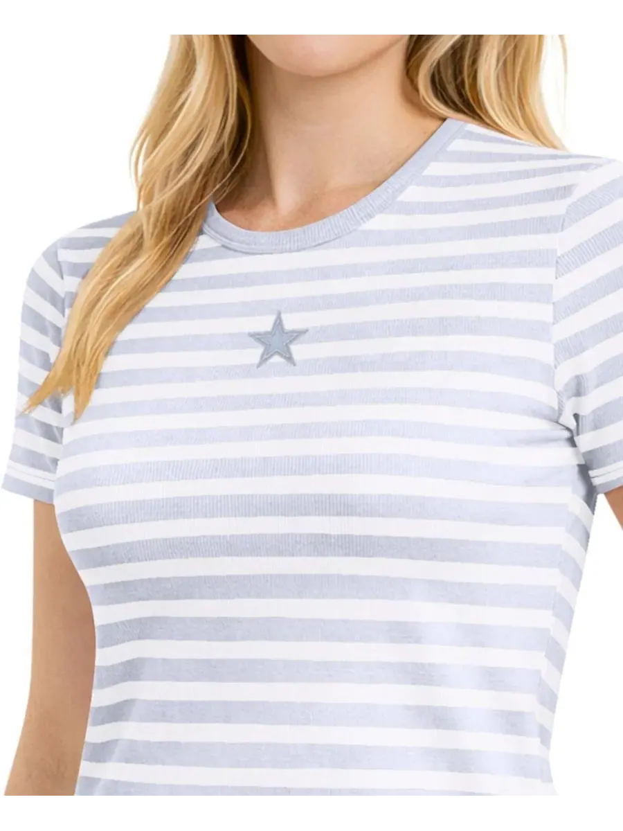 Футболка с коротким рукавом Pastels Striped Starter — изображение 3 из 3, синий