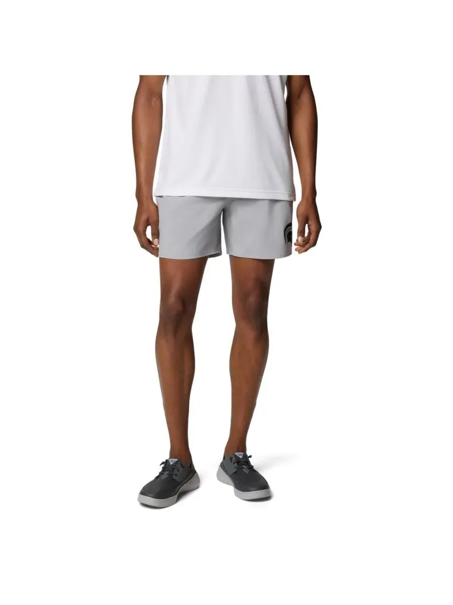 Columbia Мужские серые шорты Michigan State Spartans PFG Terminal Roamer Omni-Shade Stretch Shorts